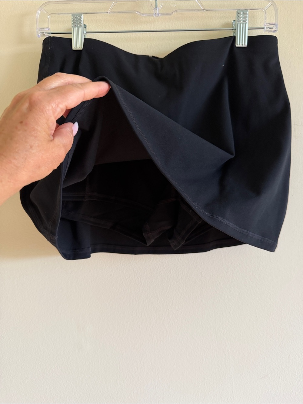 Black Active Skort with Built-In Shorts
